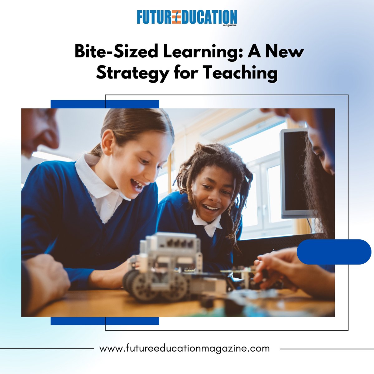 futureedumagz's tweet image. Bite-Sized Learning: A New Strategy for Teaching
It, often referred to as microlearning, involves breaking down educational content into small, easily digestible units.
Read More: futureeducationmagazine.com/bite-sized-lea…
#BiteSizedLearning #Microlearning #TeachingStrategy #EdTech
