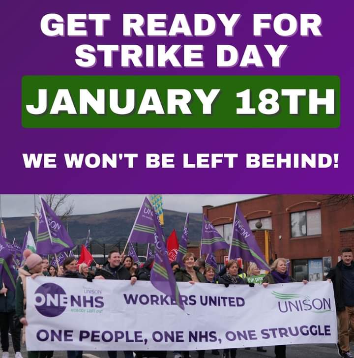 Solidarity with the school and health workers, and the many other workers taking strike action in Northern Ireland today. Workers deserve a pay rise #timeforrealchange
