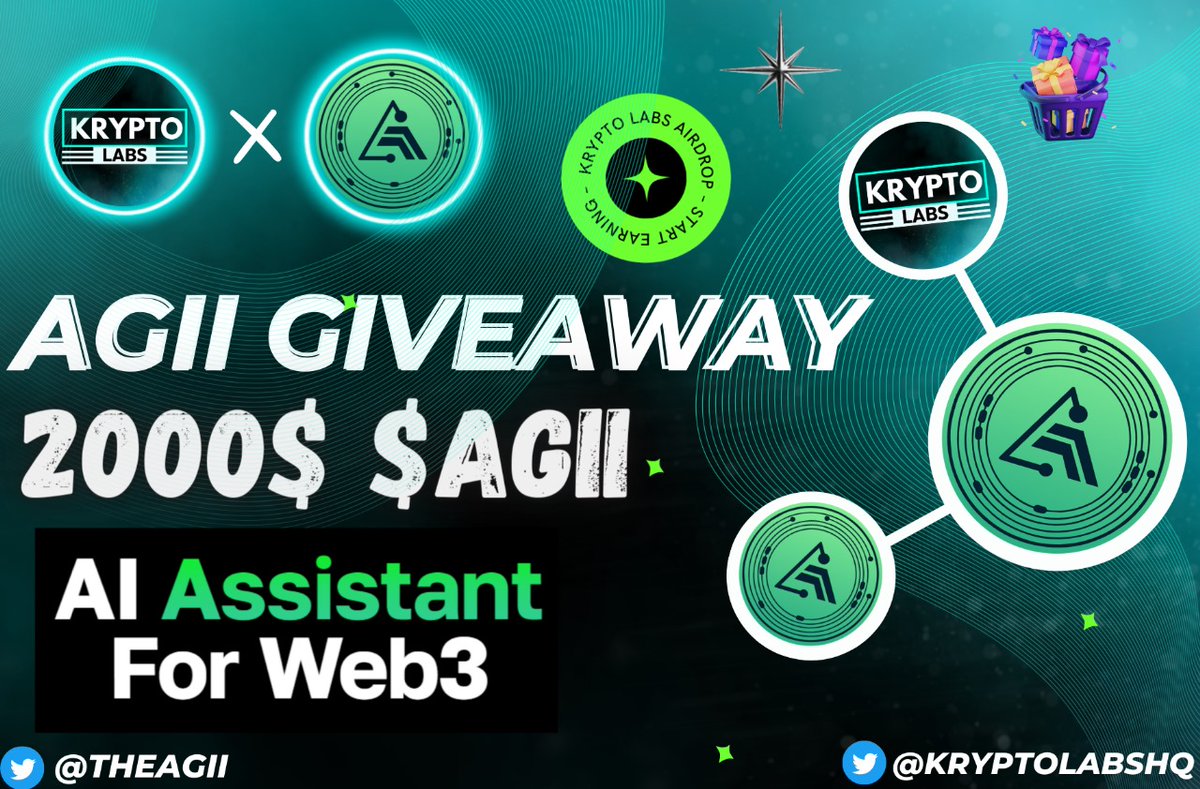 🀄 Join the exclusive #AGII #AIRDROP for a shot at winning $2000 $AGII! 🙌

🏆 Prize Pool: $2000 $AGII 😍
🥰 Winners: Randomly

🎮 Follow <a href="/TheAGII/">AGII</a> &amp; <a href="/KryptoLabsHQ/">KRYPTO LABS 🆇</a>
🎮 Like, RT &amp; Tag 3 Friends
🎮 Participate:🚀 app.questn.com/quest/85780053…

⏳ Ends Jan 23 

 #IDO #Web3 #Binance #AGII