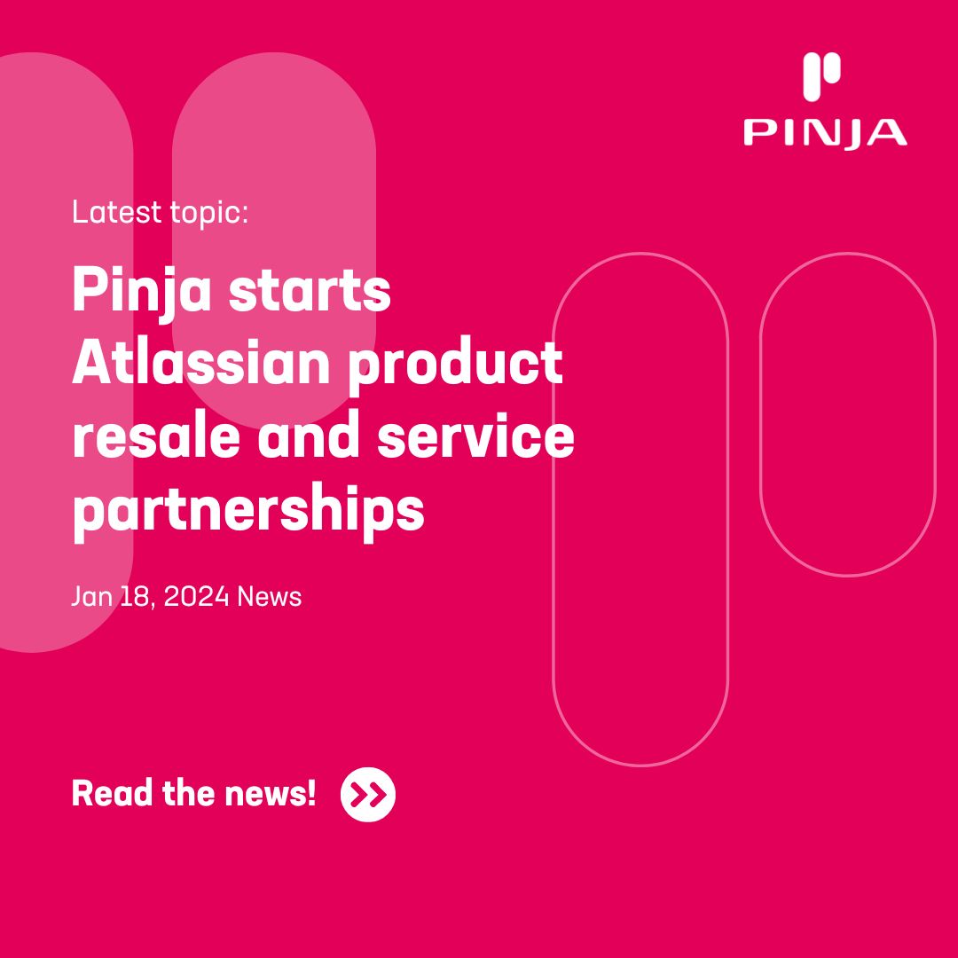 Pinja_official's tweet image. Pinja has joined the global partnership program of Atlassian, which produces teamwork, project management and customer service applications. In the future, you will receive usage rights for #Atlassian products from Pinja. Read more: hubs.li/Q02gSSsy0 #atlassianpartner