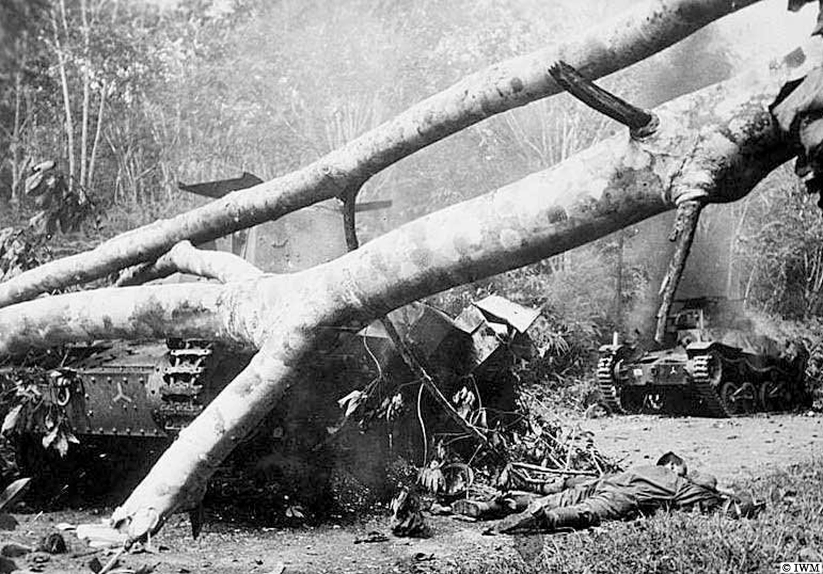 #OTD in 1942, a 2-pounder anti-tank gun from Australian 2/4 Anti-Tank Regiment destroyed nine Japanese tanks in Malaya. #WW2 #HISTORY