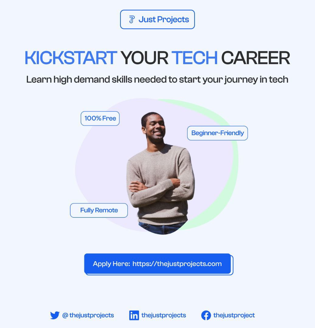 TheJustProjects's tweet image. We are happy to announce registration is now open for our first cohort of 2024.

Signup here thejustprojects.com/register to get started