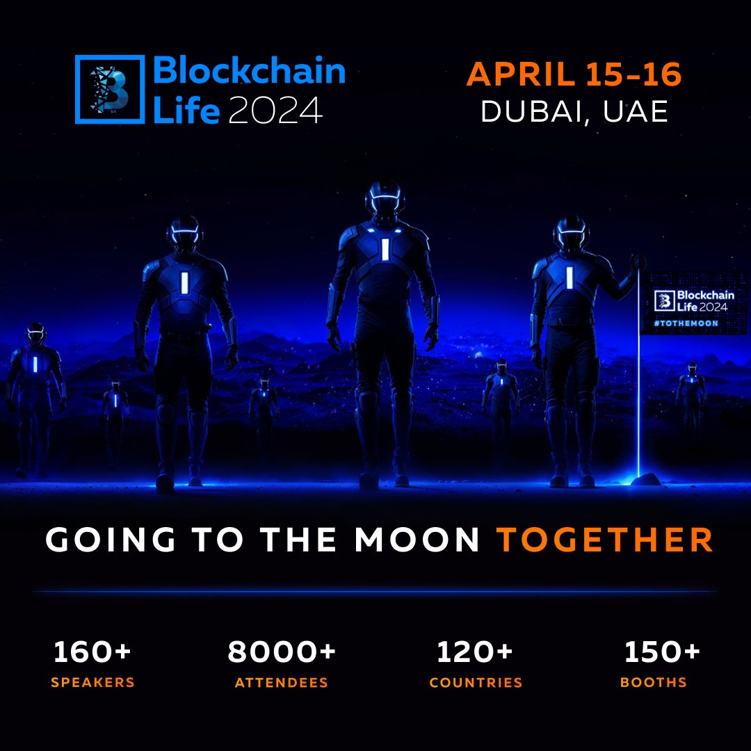 AltcointurkEn's tweet photo. ⚡@BlLife_Forum in Dubai - waiting for ToTheMoon

On April 15-16, the Blockchain Life 2024 will bring together in Dubai more than 8,000 crypto leaders and thousands of companies at the main event of the year.

Watch the Official Trailer 2024: https://t.co/JMVd9rIfHO https://t.co/6GUWtkgdJT