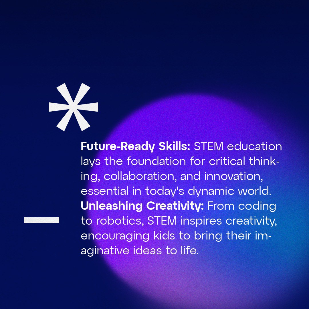 stepitinstitute's tweet photo. Ignite Brilliance with STEM! 🚀 Explore the boundless world of STEM education for your child. 🌐 Let STEM unleash creativity through coding, robotics, and more! Join us on this exciting educational journey.  

#stemeducation #kidsindubai #dubaikids https://t.co/5NFQdNAXkG