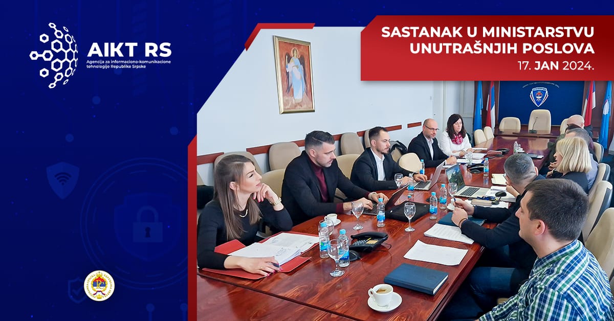 Sastanak sa predstavnicima Ministarstva unutrašnjih poslova Republike Srpske 🤝

Meeting with representatives of the Ministry of Internal Affairs of the Republic of Srpska 🤝

Više na ➡bit.ly/3U14IQR⬅ More on