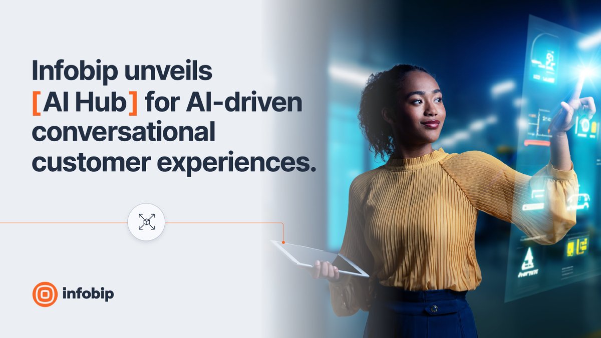 Infobip's tweet photo. Artificial intelligence is already everywhere.🌐
Join us at @GSMA #MWC24 and learn about our innovative AI Hub which provides an end-to-end platform across the full customer journey.
Book a meeting with our team: https://t.co/CB1JqsPezw
#OneCommunicationPlatform https://t.co/9p48GRwjPf