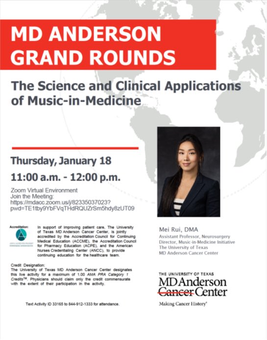 DrMeiRui's tweet photo. Tomorrow 11/18 at 11am CST, with live demo! #musicmedicine #musicinmedicine #musicintervention #fmri #eeg #proteomics #ClinicalTrials #innovation #prescribedmusic #wellness #burnout #stress #CancerResearch https://t.co/m2eTfBm0PK