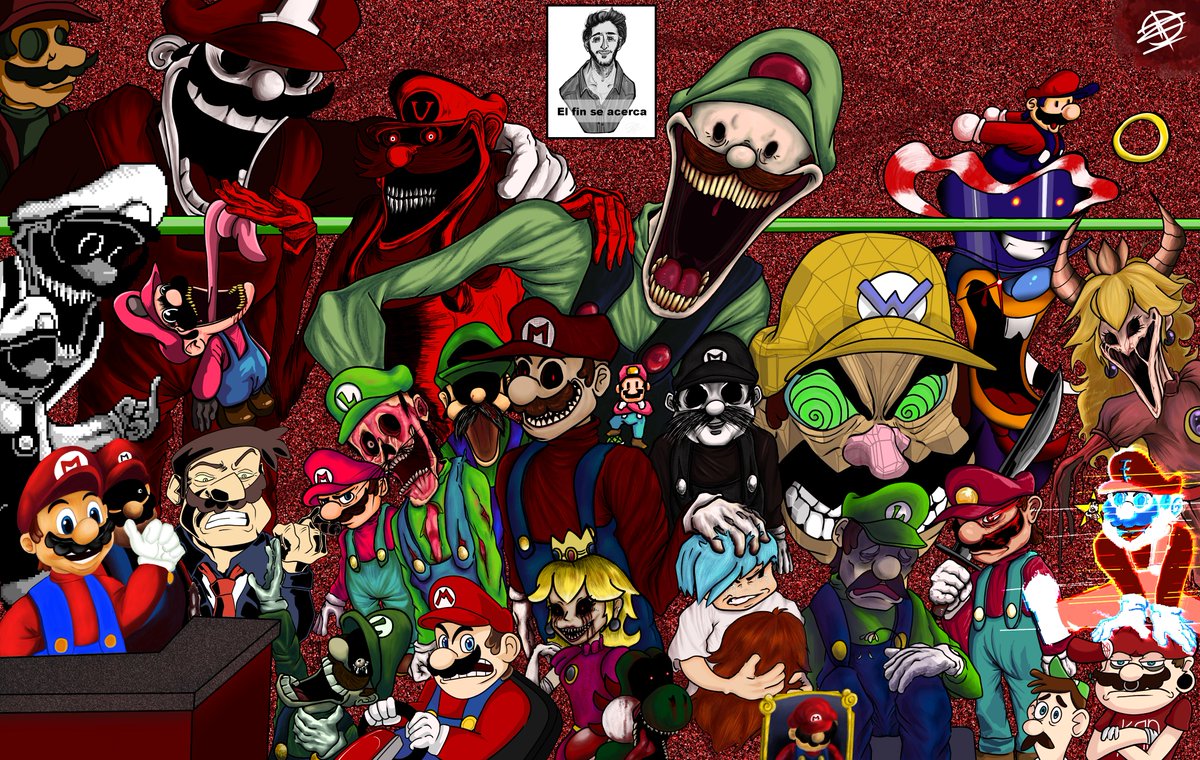 its done, i finally end this drawing. it took me a lot of time but the ultimate colab made by one guy is here, this is my gift to the devs of Mario madness team. @MrPixel110308 here is you boi happy as always #fnf #MariosMadness #mariomadnessv2