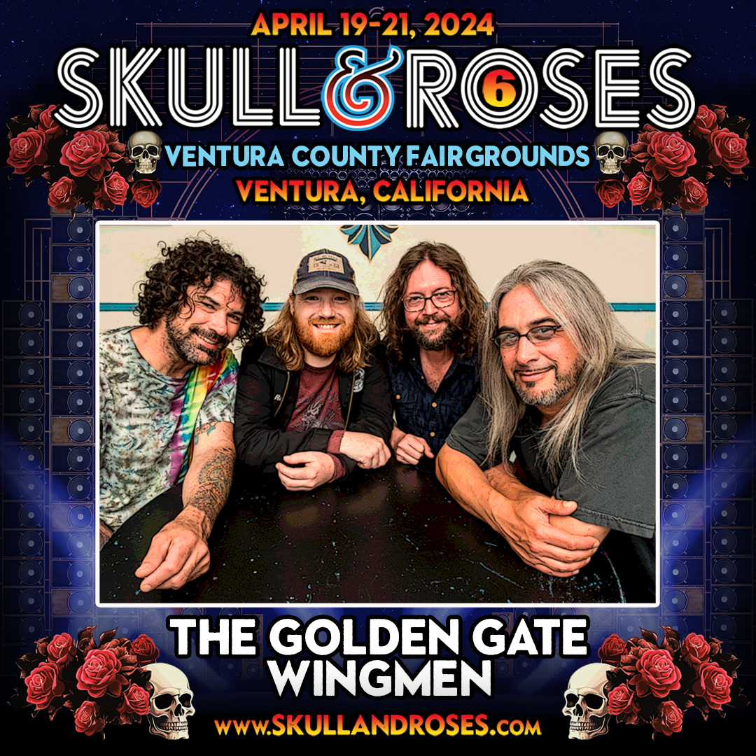 #ICYMI: our FINAL headliner, and the TRIUMPHANT return of The Golden Gate Wingmen to SKULL & ROSES 6! Read all about it here, along with a spotlight on Jeff Chimenti!!-> wallofnews.love Tickets: skullandroses.com/box-office