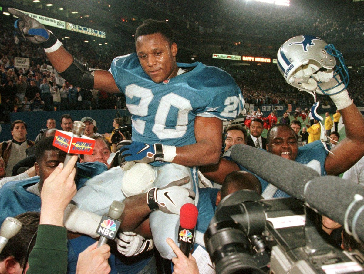 If the Lions make the Super Bowl, Barry Sanders should be given a one day contract and play one down to possibly earn a championship ring.
