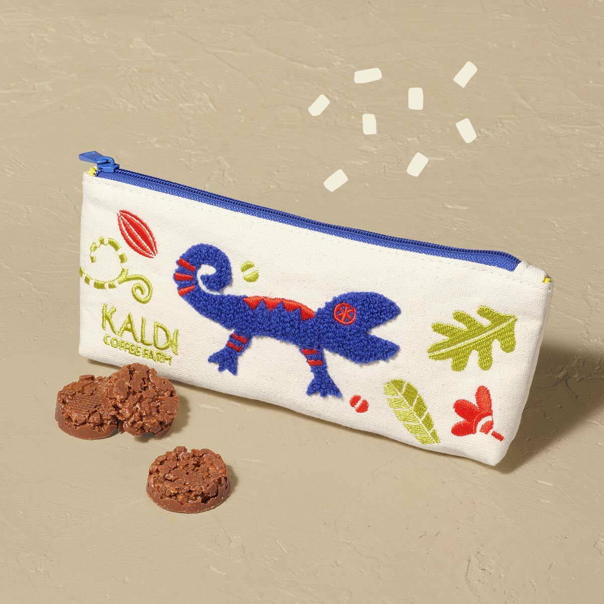 もこもこのトカゲにキュン！チョコレート入りペンケース】 もこもこ