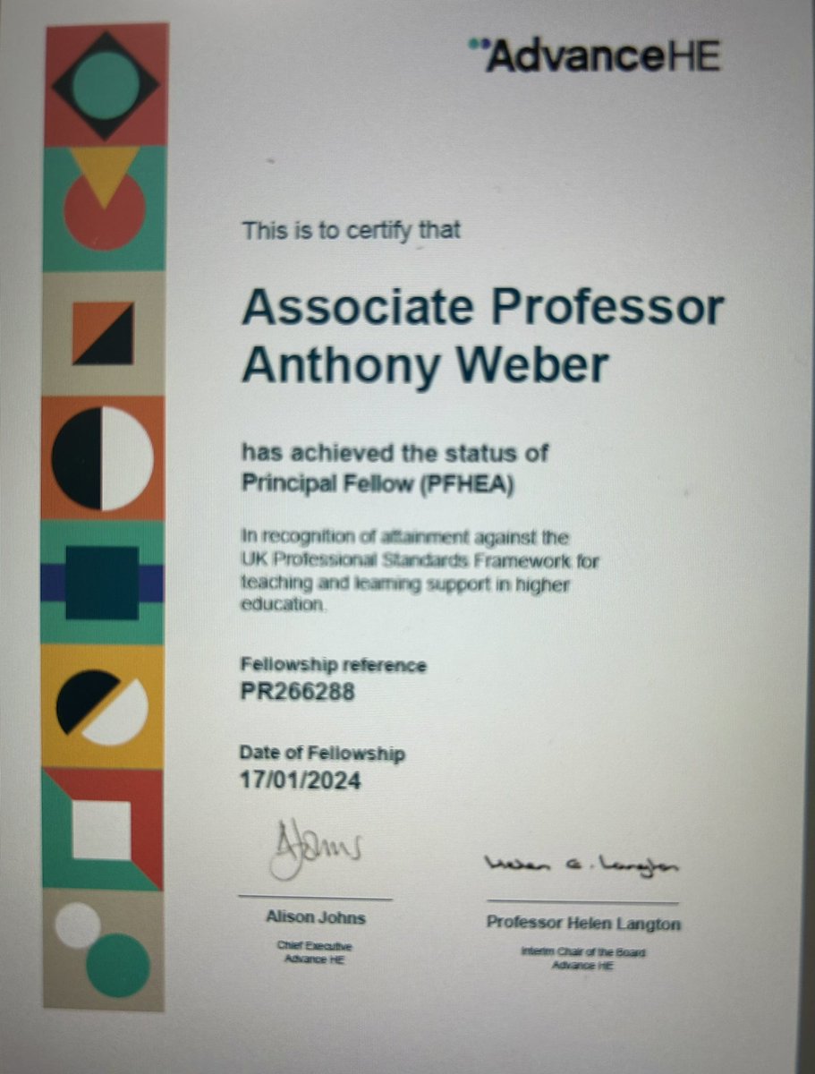Exciting news 🌟Thrilled to announce that I have been awarded the Principal Fellow status by the Higher Education Academy! 🏆 Grateful for the support from mentors and colleagues who have been integral to this achievement. <a href="/Lee_DiMilia/">Lee Di Milia</a> <a href="/CQUniSBL/">CQUniSBL</a> #PrincipalFellowHEA #HigherEd