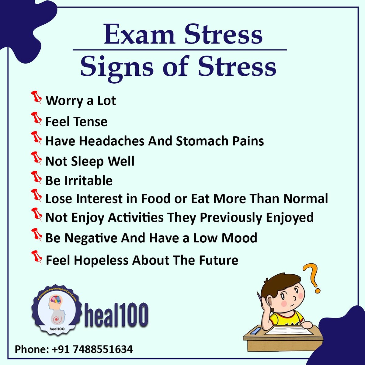 DSachacher's tweet photo. It is very important for students and parents to  know the signs of Stress related to exam. 
#BoardExams  #stress #examstress #performanceanxiety #students #boardexam2024 #Youth #parenting #support  #anxiety #Depression #mentalhealth #Jharkhand #positivity #Ranchi #psychologist https://t.co/3SnhCH8fyX