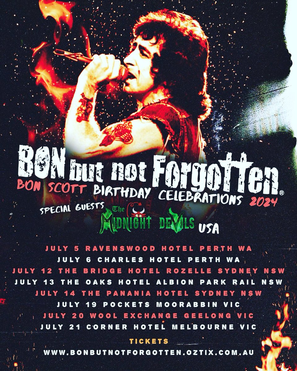 We are so excited to announce we will be coming back to Australia in July supporting @Bonbutnotforgotten on the AC/DC 50th Anniversary Tour. Thank you Kris at @HEAVYmagAU