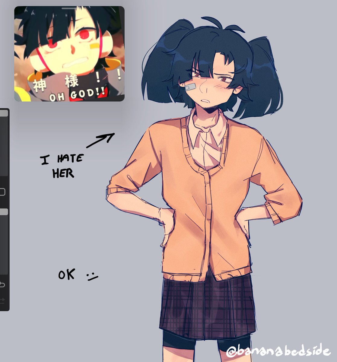 IvoryNocturne's tweet photo. she looks like she cuts her own hair what a fucking loser i hate her i dont like her https://t.co/9a7cjpqBJF