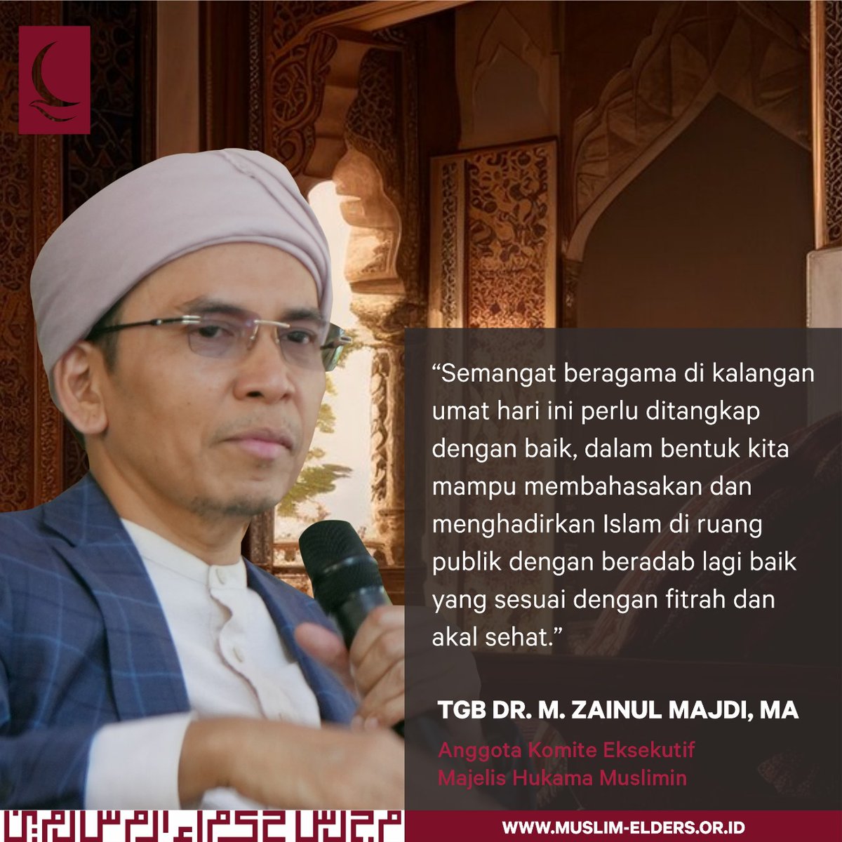 Mari bersama wujudkan semangat beragama dengan berbicara tentang Islam secara beradab dan sesuai fitrah di ruang publik.

#muslimeldersindonesia
#koeksistensi
#perdamaian
#kemanusiaan
#persatuan
#toleransiberagama