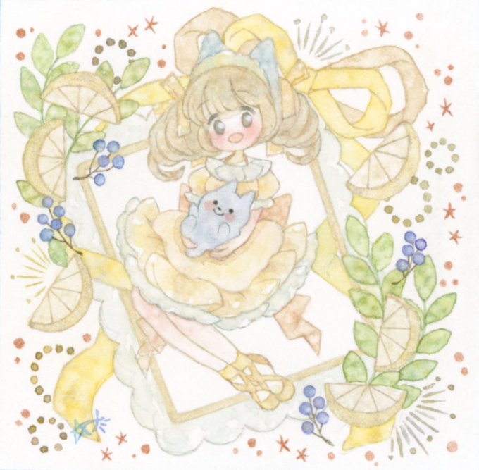 「holding yellow ribbon」 illustration images(Latest)｜3pages