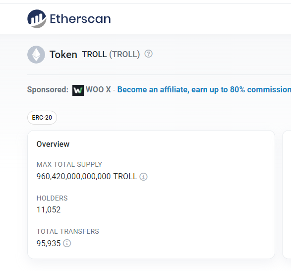 11,000 holders for $TROLL 
New milestone
100k incoming 😁
#TrollArmy #TrollTakeOver

etherscan.io/token/0xf8ebf4…