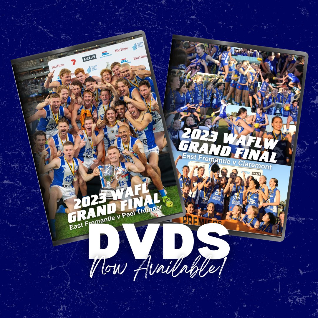 Our 2023 Grand Final DVDs are NOW AVAILABLE in store and online Relive the action of both 2023 premierships over and over again 💪 shop.effc.com.au