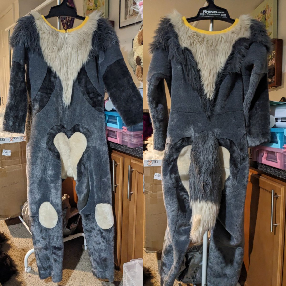 Finished Vodka's bodysuit, which means this commission is done! Spot her at MAGfest this weekend 👀 #fursuit