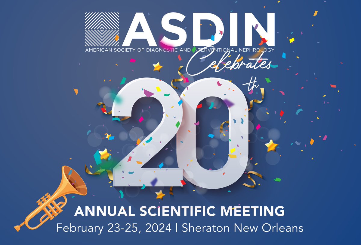 Join us @ASDINNews 20th Annual Scientific Meeting #VascularAccessPearls #Nephpearls #ASDIN2024🎭 👉 asdin.org/mpage/20thannu…