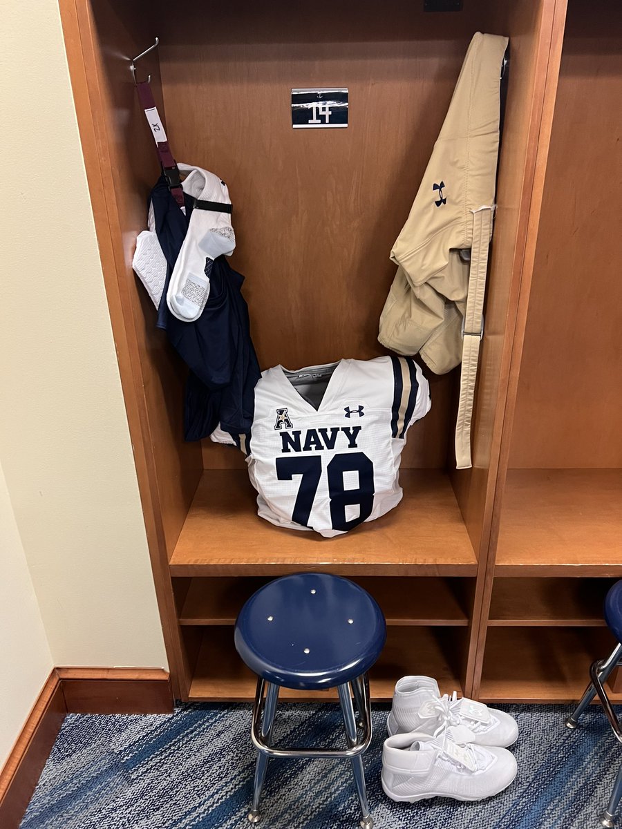 Thank you to <a href="/_CoachNew/">🇺🇸 Brian Newberry ⚓️</a>,  <a href="/CoachJ_Williams/">Justin Williams</a>, <a href="/CourtneyWeiner2/">Courtney Weiner</a> and the rest of the Navy Football staff for putting on a great official visit #BEATEVERYONE