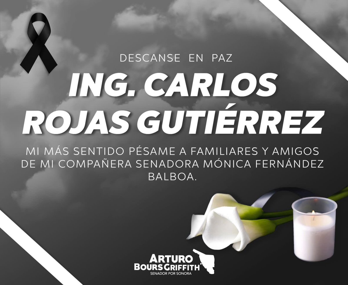 Mis más sinceras condolencias para mi compañera la Senadora <a href="/monicaferbal/">Mónica Fernández Balboa</a> por el fallecimiento de su esposo el Ing. Carlos Rojas. En este difícil momento, les envío fuerza y apoyo. Descanse en paz.