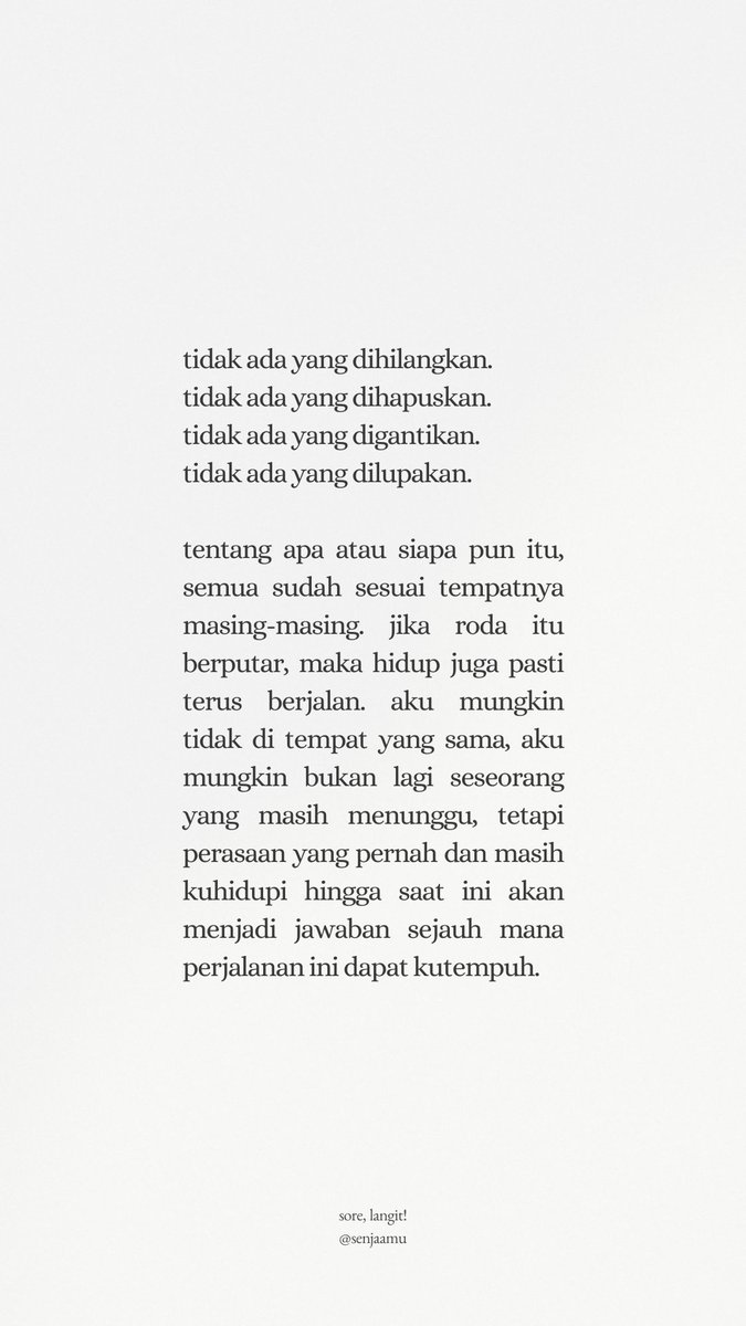 senjaamu's tweet photo. aku mungkin bukan lagi seseorang yang masih menunggu, tetapi seluruh perasaan yang entah sudah kusampaikan atau yang masih kusimpan sendiri, selalu tulus dan tidak pernah main-main. https://t.co/gBdcHwN4IM