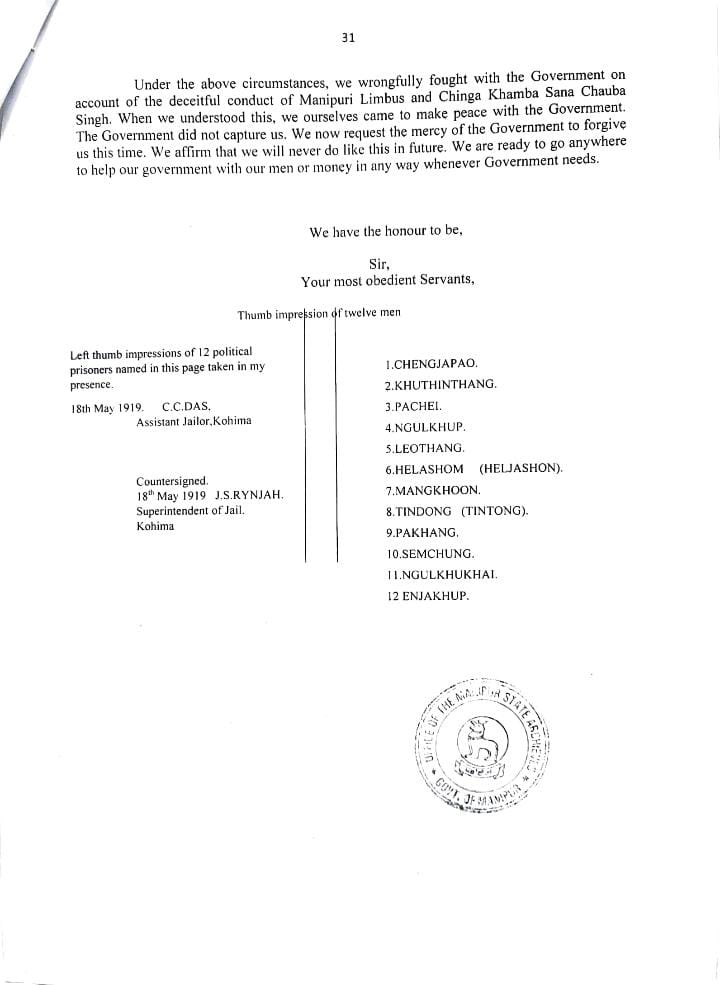 WorldMeeteiConv's tweet photo. CHIN-KUKI PEOPLE claim they are indigenous people of Manipur but all historical records/documents say they are migrants from Chin and Sagaing region of Burma. Their migration to MANIPUR started in 18th century and continues till today.

They also claim that they are Jewish people therefore some 4/5 thousands of them had migrated to Israel in the last few decades; Ministry of Home, GOI has all the record. 

Now apart from their own narrative, recently they had manufactured a short video of a fictitious ANGLO-KUKI WAR using  VOICE MAKER -  it's really impressive video (attached herewith) ‼️

The truth is there was no Anglo-Kuki War and the alleged Anglo-Kuki War Heroes CHENGJAPAO and TINTONG etc were only protesting against the British India Government's order to recruit KUKI COOLIES TO SEND TO FRANCE "".....in 1917 that each village of the Kukis to supply one coolie, for each two houses."" 
But as the WAR HEROES SAID THEY WERE wrongly misled by MANIPURI..... CHINGA KHAMBA SANA CHAUBA SINGH etc to fight against the GOVERNMENT. 

THE 12 HEROES OF ANGLO-KUKI WAR WERE PARDONED BY THE GOVERNMENT FOR THEIR HONESTY as they had admitted in their testimony -  CERTIFIED COPY attached herewith, the original manuscript is preserved in the MANIPUR STATE ARCHIVES, which can be seen by anyone - a public property. 

Be honest CHIN-KUKI People, remember HONESTY IS THE BEST POLICY bcz your lies, your forgery, your fake narratives etc shall be exposed❗

#IncludeMeeteiInSTList
#HowDareChinkukisOpposeMeeteiST
#ImmigrantChinkukiCannotBeST
#AdmitYourFaultSaySorry
#ZalengamWontHappen

@narendramodi @AmitShah @PMOIndia @NBirenSingh @rashtrapatibhvn @VPIndia @RahulGandhi @kharge @BJP4India @INCIndia 
@MIB_India
@ianuragthakur
@IndEditorsGuild
@RajnathSingh
@AjitKumarDoval1 @MaharajaManipur
@RanjanRajkuma11
@ShashiTharoor
@LambaAlka
@MamataOfficial

@aajtak @ANI @ndtv @CNN @cnni @MeiteiAMA @republic @TimesNow @DDKIMPHALRNU @EastMojo @BBCWorld @BBCHindi @vhsindia @ANI @ZeeNewsEnglish @news18dotcom @EUCouncil @thewire_in @ThePrintIndia @DailyMirror @DDNewslive @OpIndia_com