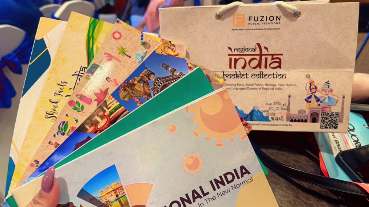 PRFuzion's tweet image. Exciting insights await at #RTQuorum! 📚 Dive into the essence of #RegionalPR in India with our 5 booklets &amp;amp; 1 White Paper. You can scan the QR code on the bag for more such Regional India #PRinsights.

Engage in the #ReputationManagement dialogue at #RTQuorum! 

#FuzionPR #Trust