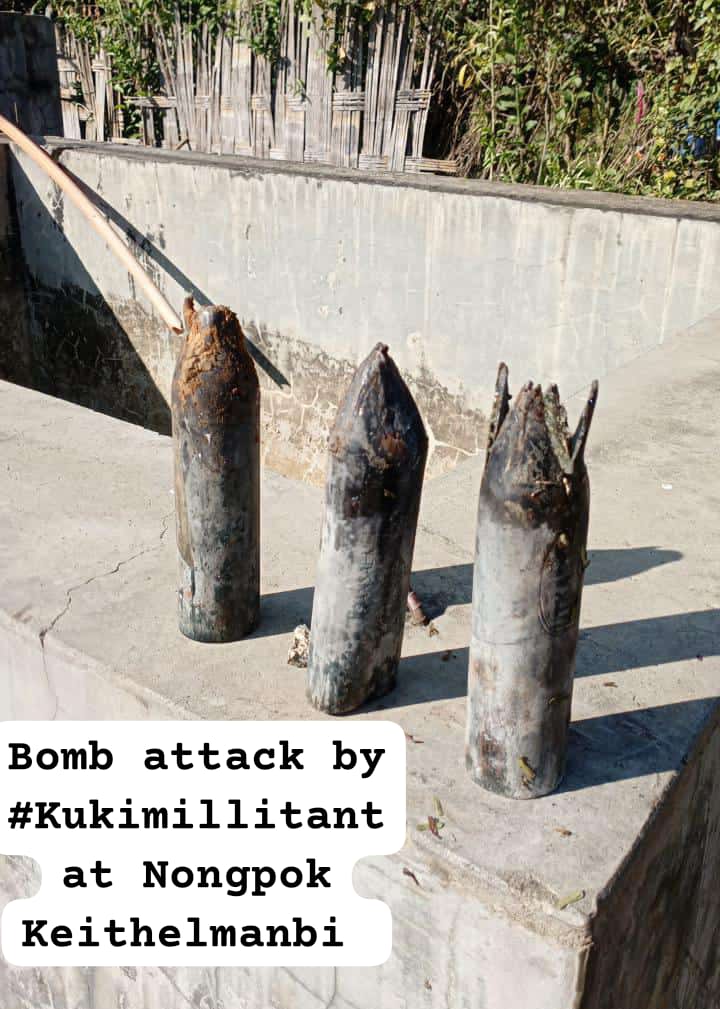 EnmyNedsNoMercy's tweet photo. #KukiAtrocities 
#India_Under_Attack
In between the night of 17 and 18 January, #KukiMilitants targeted villages with bomb attacks at Nongpok Keithelmanbi.
@adgpi @Spearcorps 
@HMOIndia @PMOIndia keeps on watching such bombing attacks.
Do you think #Manipur is a theater.
@adgpi & @Spearcorps up to what time u r going to say "We don't have permission to counter those #KukiTerrorists"
#KukiWarCrimes
#KukiAtrocities
#KukiTerrorists #KukiNarcoTerrorists 
@delhimeitei
@meiteiheritage 
@dhiraj_luwang
@DefenceMinIndia @HMOIndia 
@ndtv @ANI @IndiaToday @IndiaTodayNE @hindupos @Siddhantmt @official_dgar @NELiveTV @INCIndia @timesofindia @the_hindu @ndtv  @timesofindia @TimesNow  @PMOIndia @HMOIndia @NBirenSingh @BSF_India @manipur_police @official_dgar
@AskAnshul @MumbaichaDon @DivyaSoti  @NBirenSingh @AbhijitChavda @ShivshankaMenon  @NENowNews @SudarshanNewsTV @rising_hindu  @AskAnshul @hindupost @SwarajyaMag @VladAdiReturns @sanchit_gs @RitikaChandola @RituRathaur @ajeetbharti  @ARanganathan72 @Abhimanyu1305
