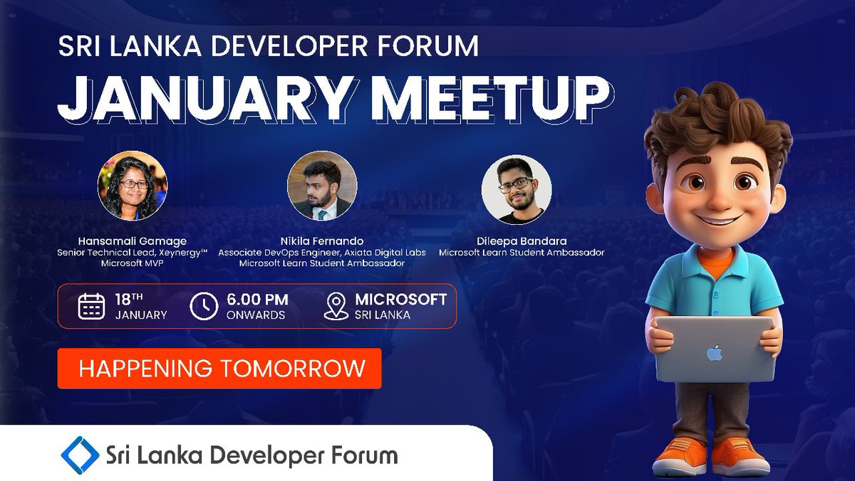 Join us today to gain hands-on experience with .NET 8 minimal API and Angular, Learn the ins and outs of deploying on Azure App Services and Unlock the way of creating Azure DevOps build and release pipelines #sldf #microsoft #mvp #community #azure #api #techgirlsl #xeynergy