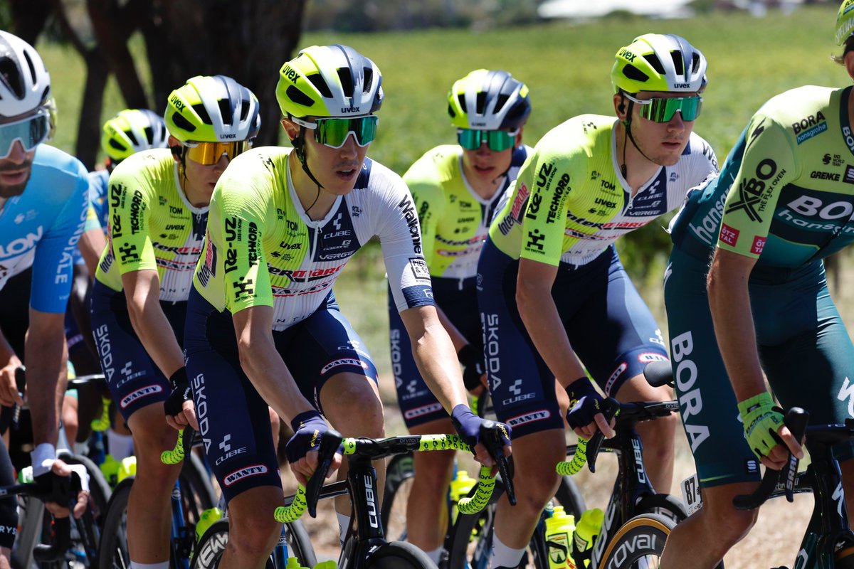 LottoIntermarch's tweet image. Biniam Girmay achieves third consecutive top 10 in #TourDownUnder with 8th place after superb teamwork all day 💙