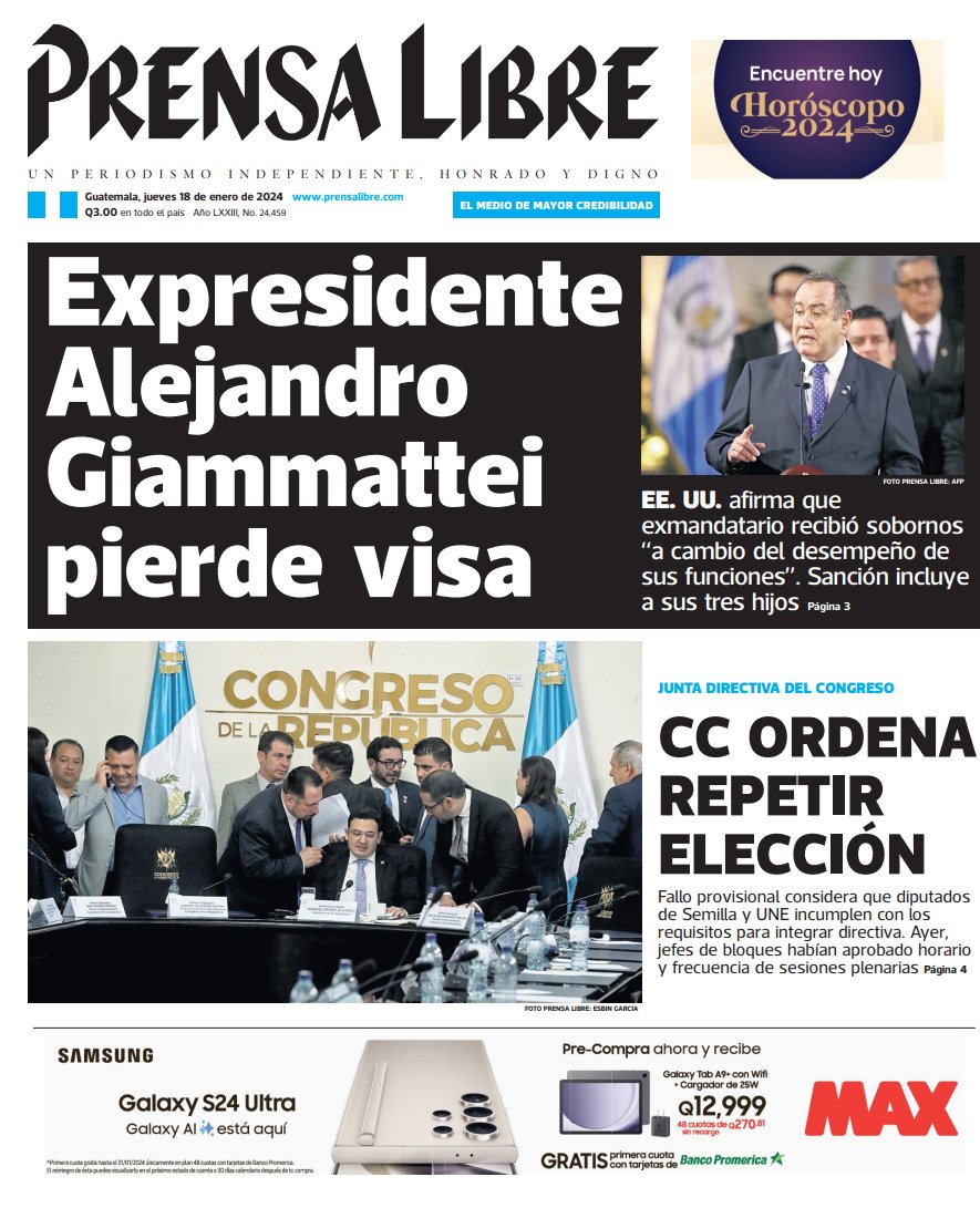 #PortadaPL 📰 |  Le compartimos algunas noticias que encontrará en nuestra edición de este jueves 18 de enero.

Adquiérala aquí:  bit.ly/3l63CkD