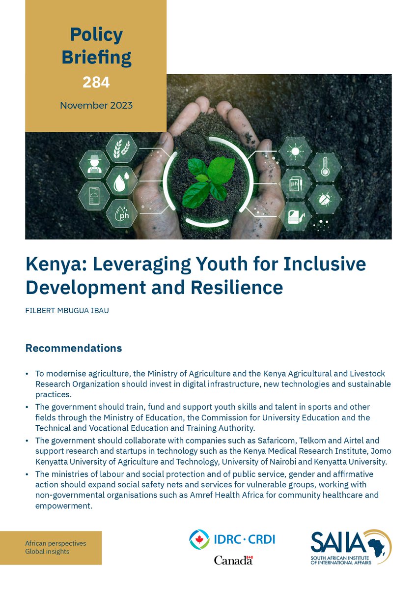 Kenya's future hinges on its youth. Its demographic dividend can become a driving force for development. Our policy recommendations, fueled by #youth insights, focus on #skillsdevelopment, #entrepreneurship, digital access, and #socialprotection. Read more…