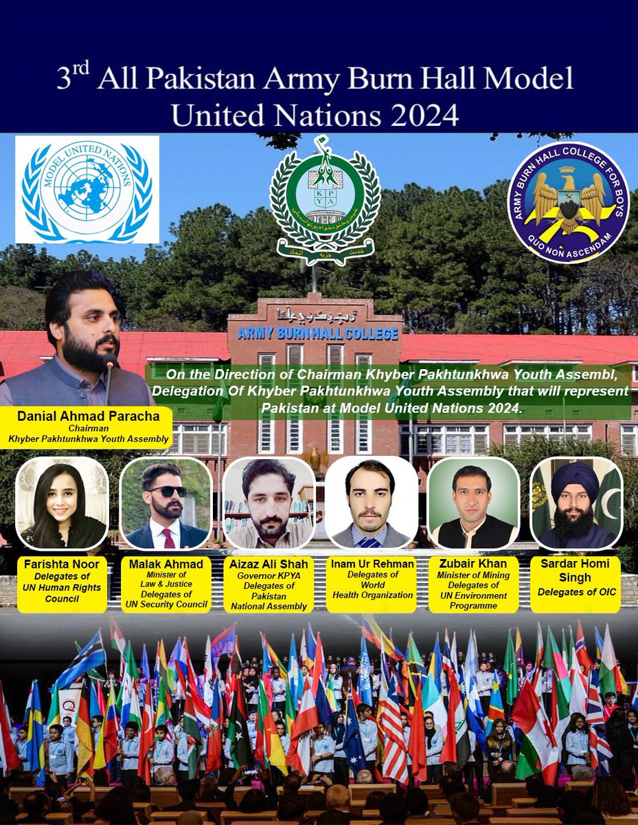 danialparachaYA's tweet photo. We are thrilled to share that our delegation will be taking part in the Model United Nations conference! We are grateful to have the opportunity to represent our nation and contribute to finding solutions for a better world.
#Diplomacy #GlobalIssues #kpyaforyouth #PAN #OIC #UNHRC https://t.co/lpQ6cpCeEA