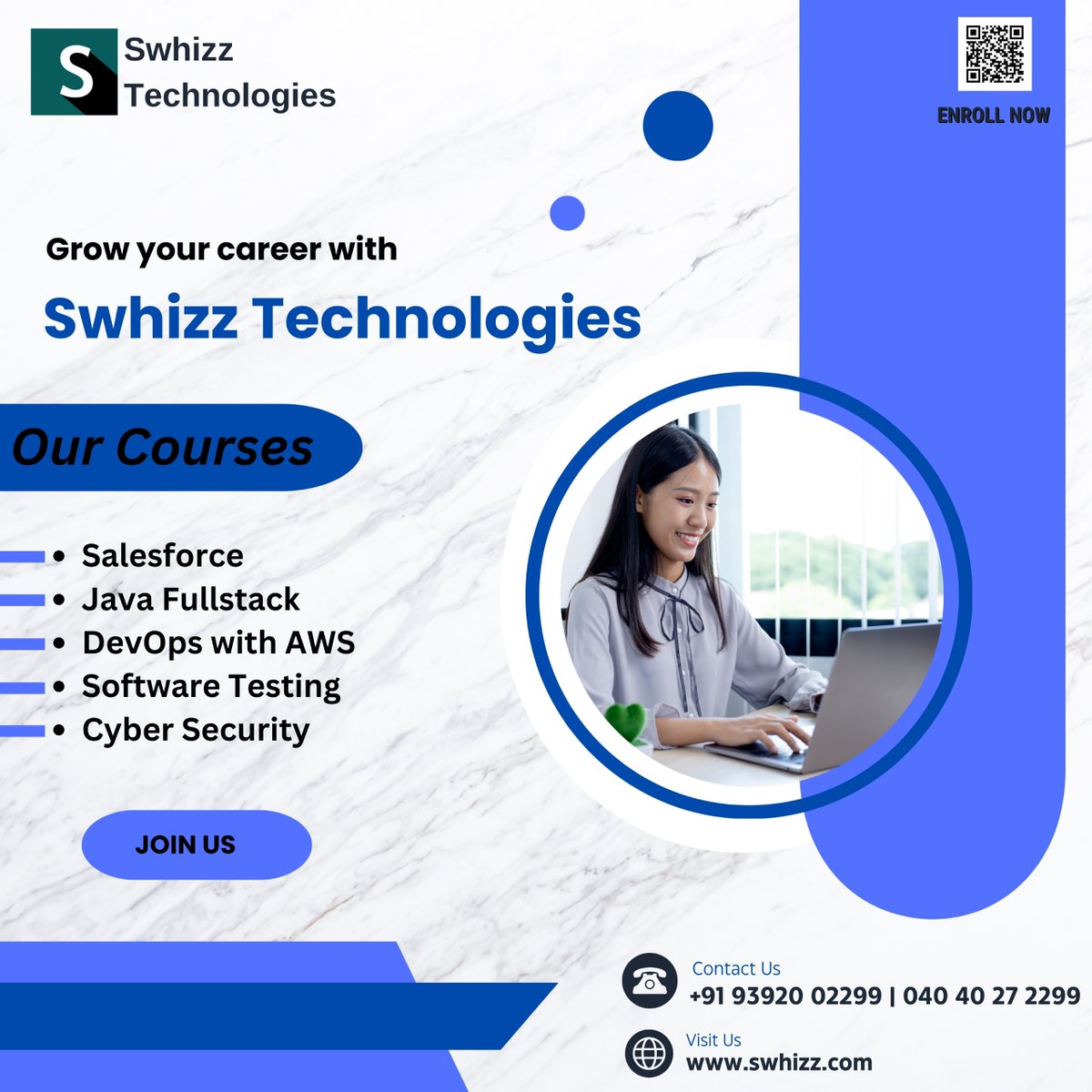 Swhizzofficial's tweet photo. Grow your Career with swhizz technologies
#Swhizz Technologies is the best Software training institute in Hyderabad. Here we provide #training with real time experience and hands on experience
We Offer Courses:
#Salesforce
#DevOps
#AWS
#Software_Testing
#swhizz https://t.co/KeuRPRVM3N