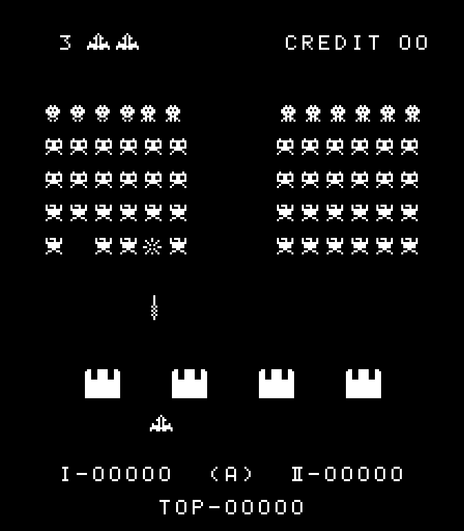 CHanafuda's tweet photo. Este mes Space Fever cumple 45 años, alienígenas de 3 especies diferentes vienen a invadir el planeta, para detenerlos necesitas una nave que dispara rayos para destruir a los alienígenas, hay 3 modos de juego distintos: Game A, Game B y Game C.
#スペースフィーバー
#SpaceFever https://t.co/PZ2TNtFfAC