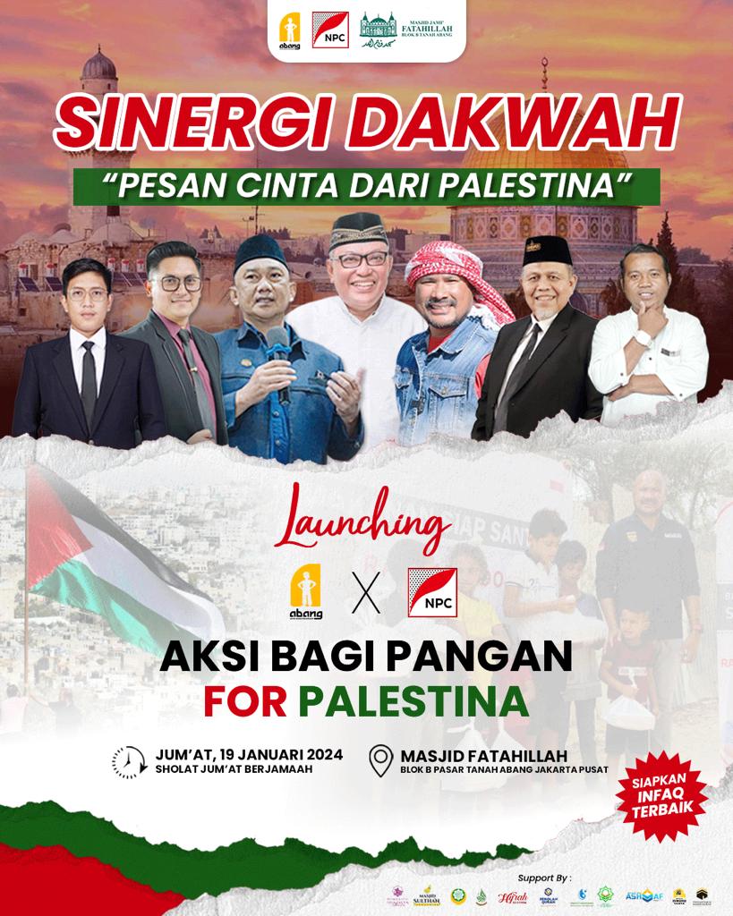 Berkata baik atau diam!! Tapi untuk Palestina berkata baik (doa) diharuskan tapi jangan diam!! bang Onim

Besok di Masjid Fatahillah Blok B Pasar Tanah Abang Jakarta Pusat. Sekaligus peluncuran program ABANG (Aksi Bagi Pangan) for Palestine. Moga Allah ridho. أمين يارب العالمين