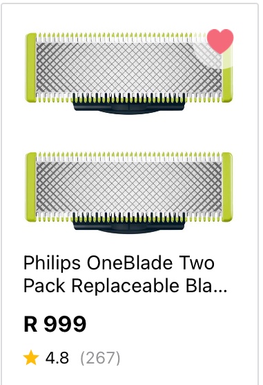 Matt_W87's tweet photo. @TAKEALOT is this a joke?
One replacement = R299
Two replacements = R999 (these were R249 a week ago)
A whole set = R799

Please explain. All are supplied by the same @PhilipsSAfrica distributor https://t.co/9iE8kAAffo