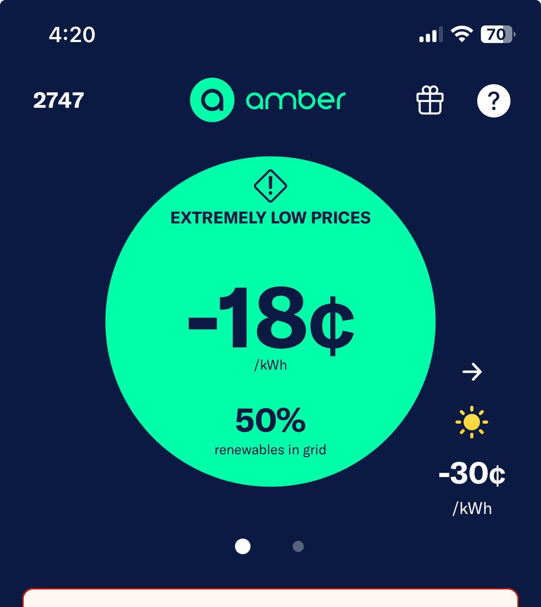 Wow!  #Charge Everything!  And some arguing #EVs are the same price to run as ICE cars after certain story recently.  Forgetting that most charging is done at home.  #ausev.  And things like this can happen. Getting #PAID to charge my car.  (This is very rare though).