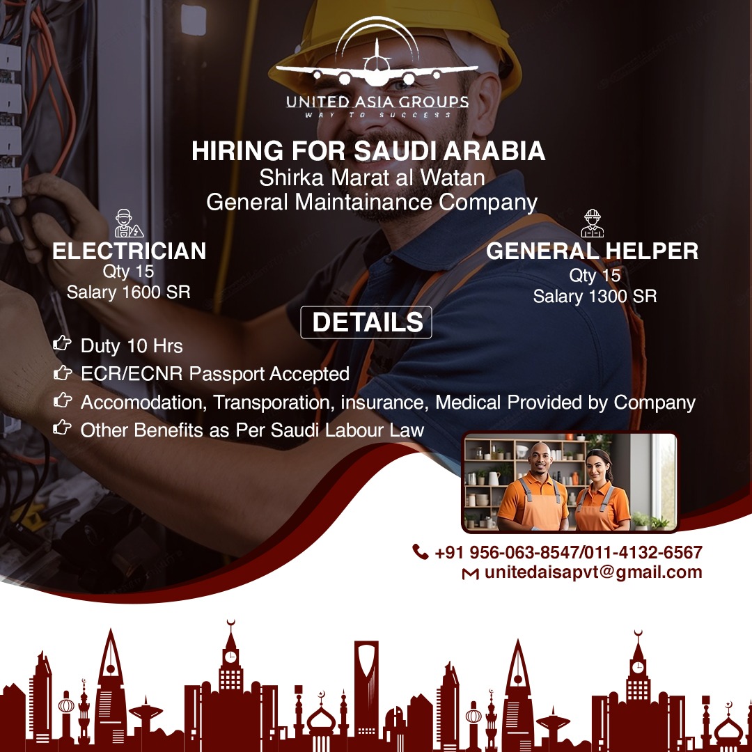🚀 Exciting Opportunities Await in Saudi Arabia! 🌍 Join our dynamic team and elevate your career to new heights. 

#jobsearch #recruitment #job #joinourteam #UrgentHiring #HiringNow #JobsInSaudiArabia #CareerOpportunities #JoinOurTeam