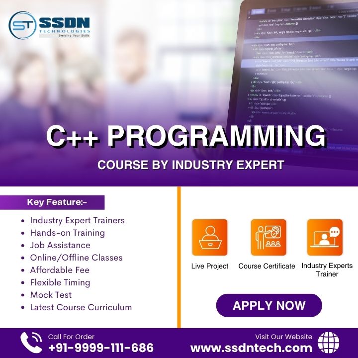 NitinMaan26's tweet image. Join Now: shorturl.at/gotLT
Whatsapp Us: bit.ly/ssdntech-whats…
#CPlusPlusCourse #SSDNTechnologies #ProgrammingSkills #ObjectOrientedProgramming #SoftwareDevelopment #LearnCPlusPlus #CodingEducation #TechTraining #ProgrammingFundamentals #SkillsDevelopment #CodingJourney