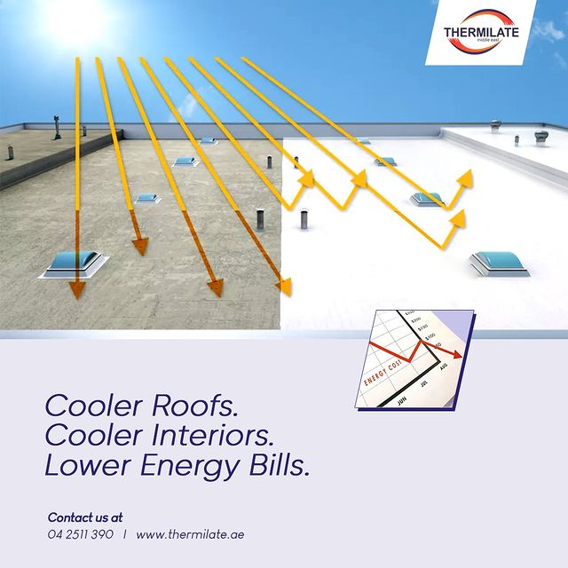 Explore the benefits of cool roofs by contacting a reliable contractor:
Call us @ to learn more about the cool roofs magic: 042 511 390
Email: ajit@thermilate.ae

#ThermilateMiddleEast #coolroofs #roofingcontractors #energysavingroofs #coolroofsolutions #roofingsolutions