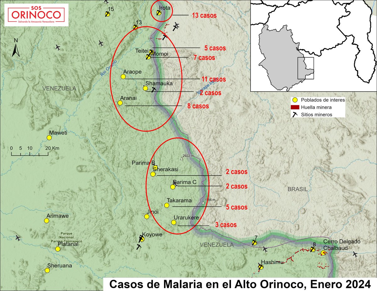 ALERTA | GRAVE CRISIS DE #MALARIA EN ALTO ORINOCO, AMAZONAS

❗️Nueva epidemia requiere atención inmediata para comunidades #Yanomami de difícil acceso:

<a href="/NicolasMaduro/">Nicolás Maduro</a> 
<a href="/OPSOMSVenezuela/">OPS OMS Venezuela</a> <a href="/MinSaludVE/">MPPSalud</a> <a href="/amazonas_salud/">DES Amazonas</a> <a href="/MagaGutierrezV/">Magaly Gutiérrez Viña</a> <a href="/DirOPSPAHO/">Jarbas Barbosa</a> @Survivalesp 
<a href="/Hutukara/">Hutukara.org</a>