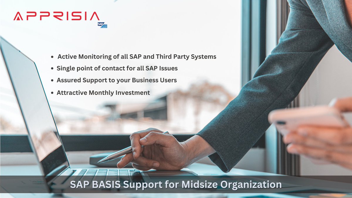 Apprisia_'s tweet image. Unlock the full potential of your #midsized business with #SAP #BASIS #Support that understands your unique needs. Seamless solutions, scalable success. 

Transforming midsized challenges into SAP success stories! 💻📈 bit.ly/3OKnjxL

#SAPforMidsize #TechExcellence