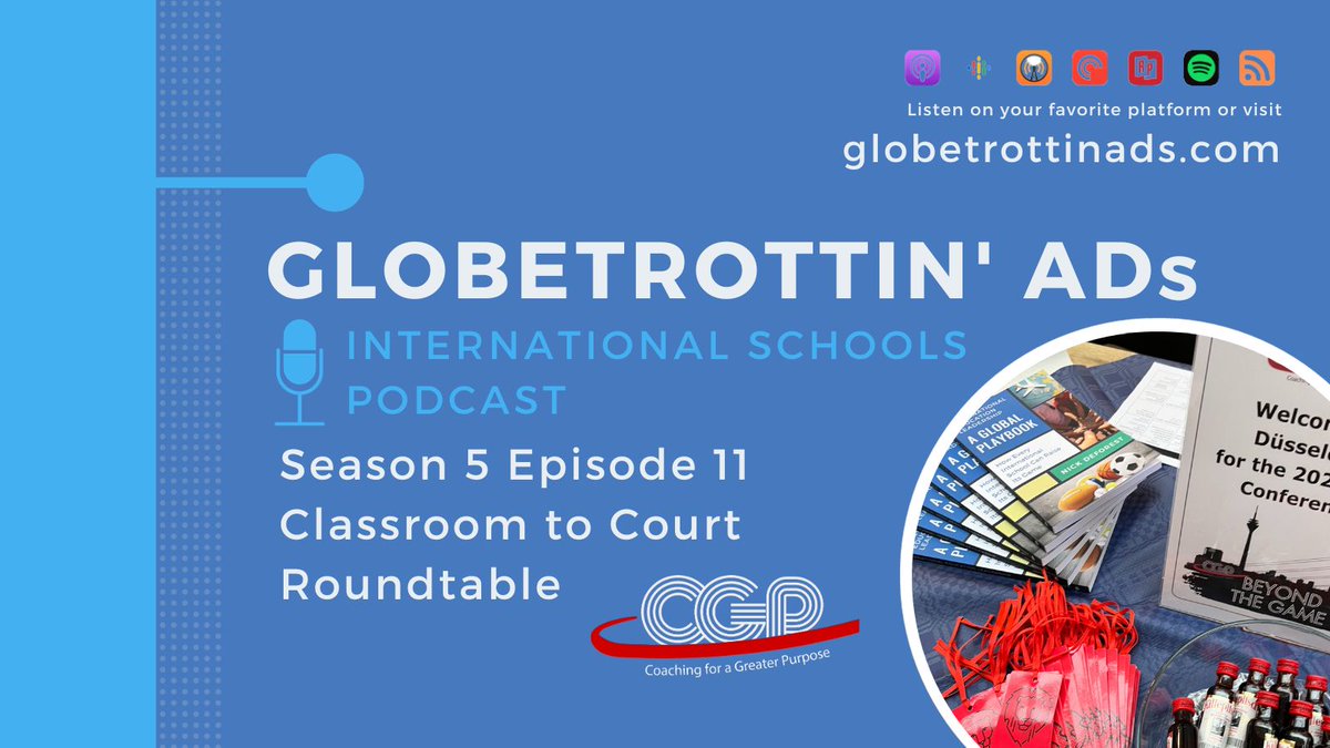 Nick_GTADs's tweet image. Feel like you were a part of the #CGPConference at @isdedu  in our latest #GlobetrottinADs episode...

A roundtable discussion about raising the level of athletics at your school brought to you by @KukriSports

spotifyanchor-web.app.link/e/aZurihc7rGb