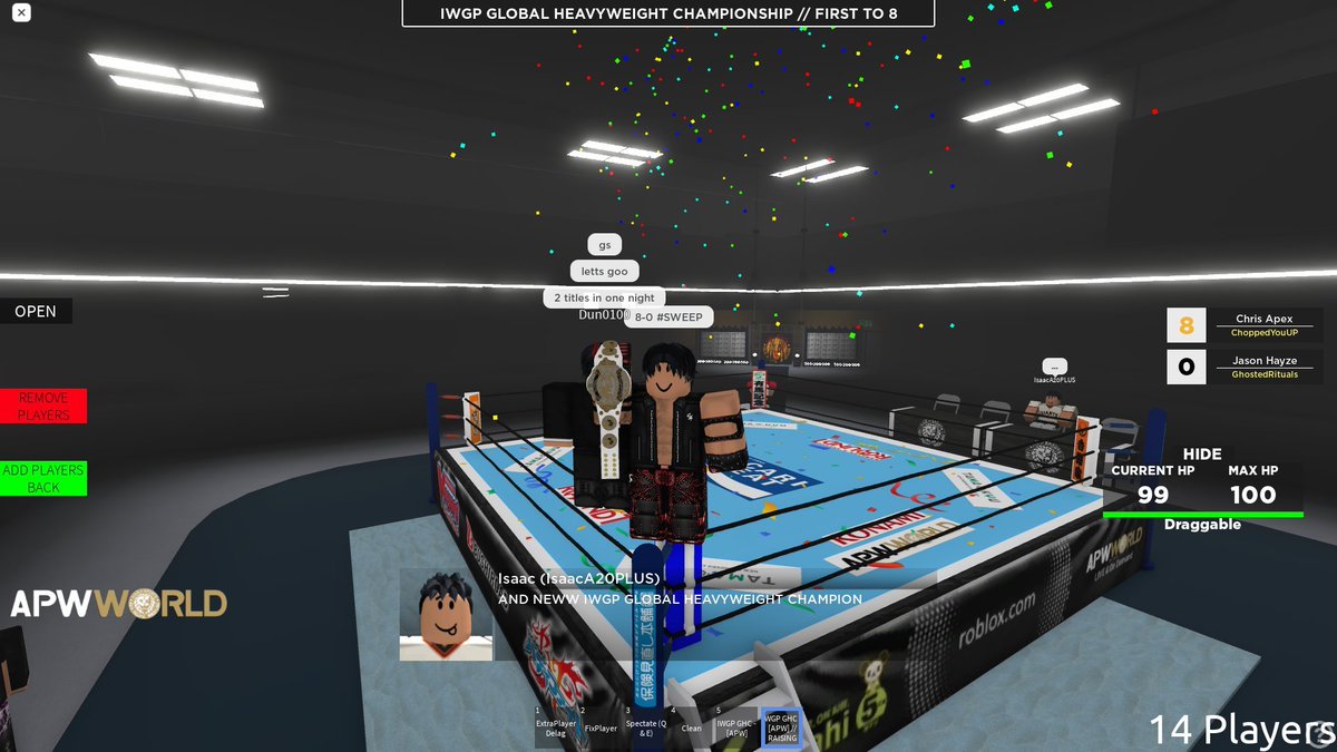 APWRBLX's tweet photo. 1.17.24

クリス・エイペックスがジェイソン・ヘイズを破り初代IWGPグローバル・ヘビー級王者となる！

@GMTREACH becomes the first IWGP Global Heavyweight Champion sweeping Jason Hayze! https://t.co/sRdZYiD2DM