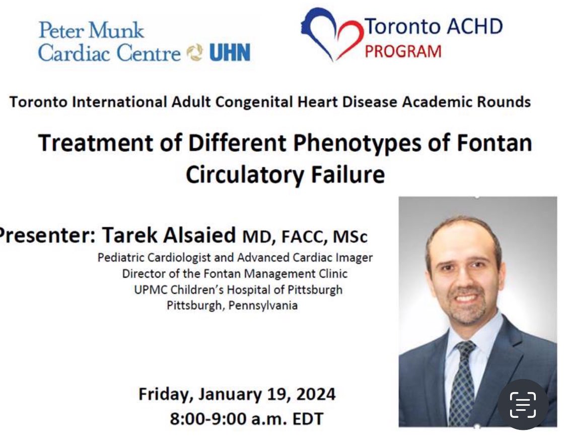 Rafa Alonso (@ralogon) on Twitter photo This week in the Toronto International ACHD rounds, Dr Alsaied will discuss the different treatment options for patients with Fontan Circulatory Failure. Please join us live at meet.goto.com/752076877 <a href="/AlsaiedTarek/">Tarek Alsaied</a> <a href="/TorontoACHD/">Toronto ACHD Program</a> <a href="/PMunkCardiacCtr/">Peter Munk Cardiac Centre</a> #ACHD This week in the Toronto International ACHD rounds, Dr Alsaied will discuss the different treatment options for patients with Fontan Circulatory Failure. Please join us live at meet.goto.com/752076877 <a href="/AlsaiedTarek/">Tarek Alsaied</a> <a href="/TorontoACHD/">Toronto ACHD Program</a> <a href="/PMunkCardiacCtr/">Peter Munk Cardiac Centre</a> #ACHD
