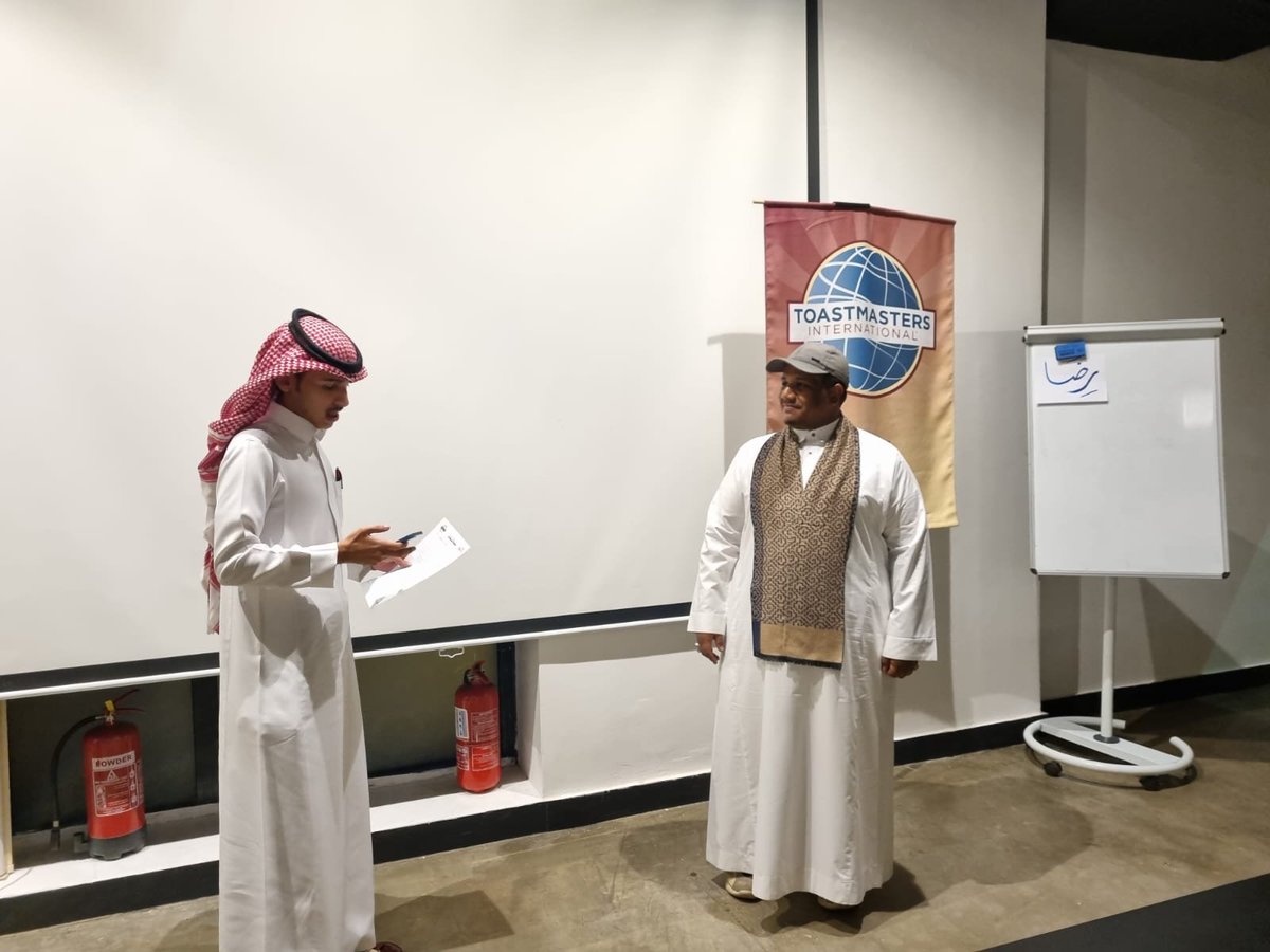 من أجواء اللقاء 244 لنادي <a href="/alertiqaclub/">نادي الارتقاء</a>
المنطقة 27 القسم C القطاع 104 #توستماسترز #منطقة_النجوم #toastmasters تزين اللقاء بضيوفنا من المدينة المنورة
ت.م. حسن البيتي
ت.م. عبدالاله الهاشمي
<a href="/eng_a_krimly/">المستشار أحمد قرملي</a>
<a href="/Toastmasters/">Toastmasters</a>
<a href="/District104TI/">District 104 Toastmasters International</a>
<a href="/A_98smz/">Eng. Ahmad 🍂</a>
<a href="/TariqAlMadani1/">طارق المدني ١٧٢٧م</a>
<a href="/judhawa/">Abdulhadi Hawsawi</a>